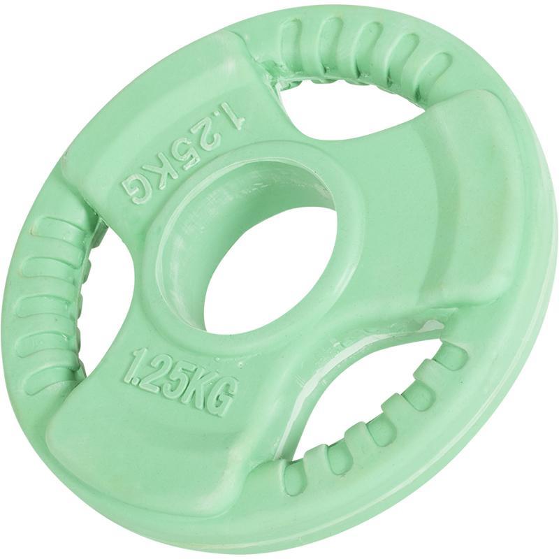 Vægtskive 50 Mm Gummi Med Greb 25 Kg