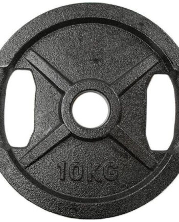 Vægtskive Sort Metal Med Greb  50 Mm  10 Kg