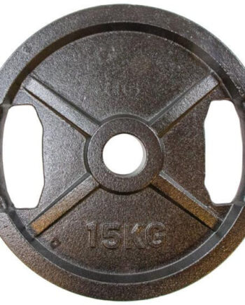 Vægtskive Sort Metal Med Greb  50 Mm  15 Kg