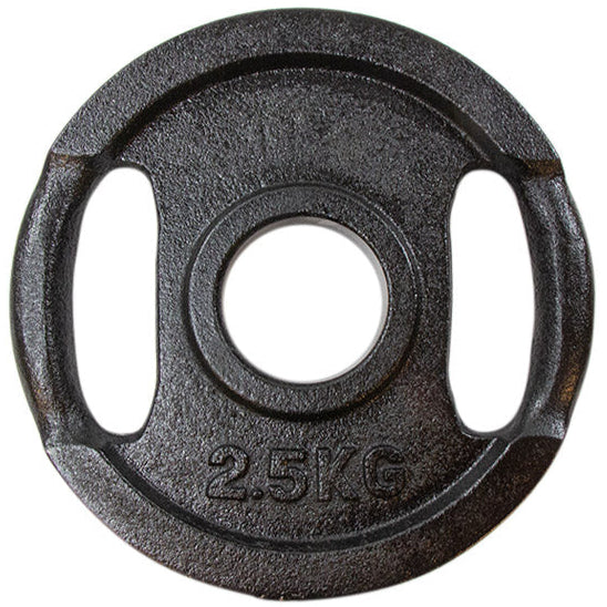 Vægtskive Sort Metal Med Greb 50 Mm Kg