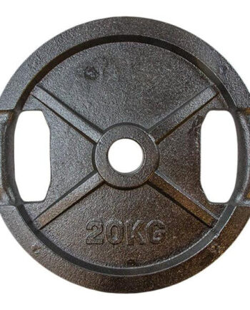 Vægtskive Sort Metal Med Greb  50 Mm  20 Kg
