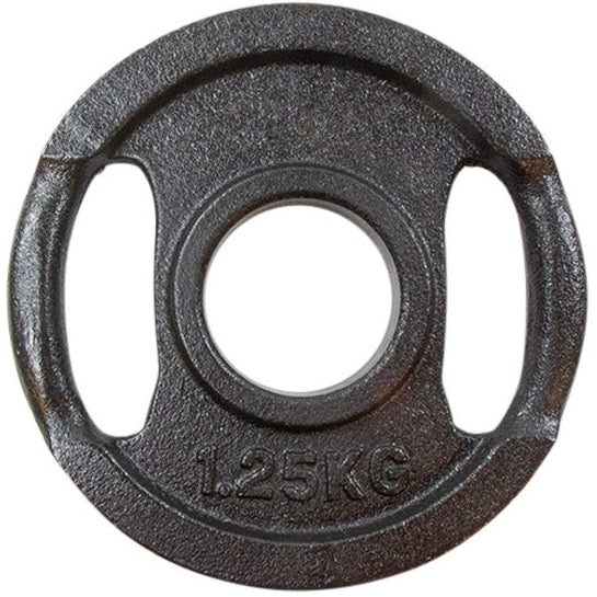 Vægtskive Sort Metal Med Greb 50 Mm 25 Kg