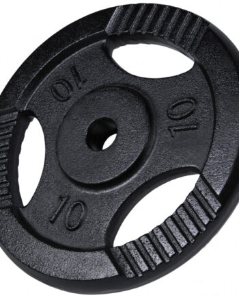 Vægtskive Støbejern Med Greb 10 Kg Sort