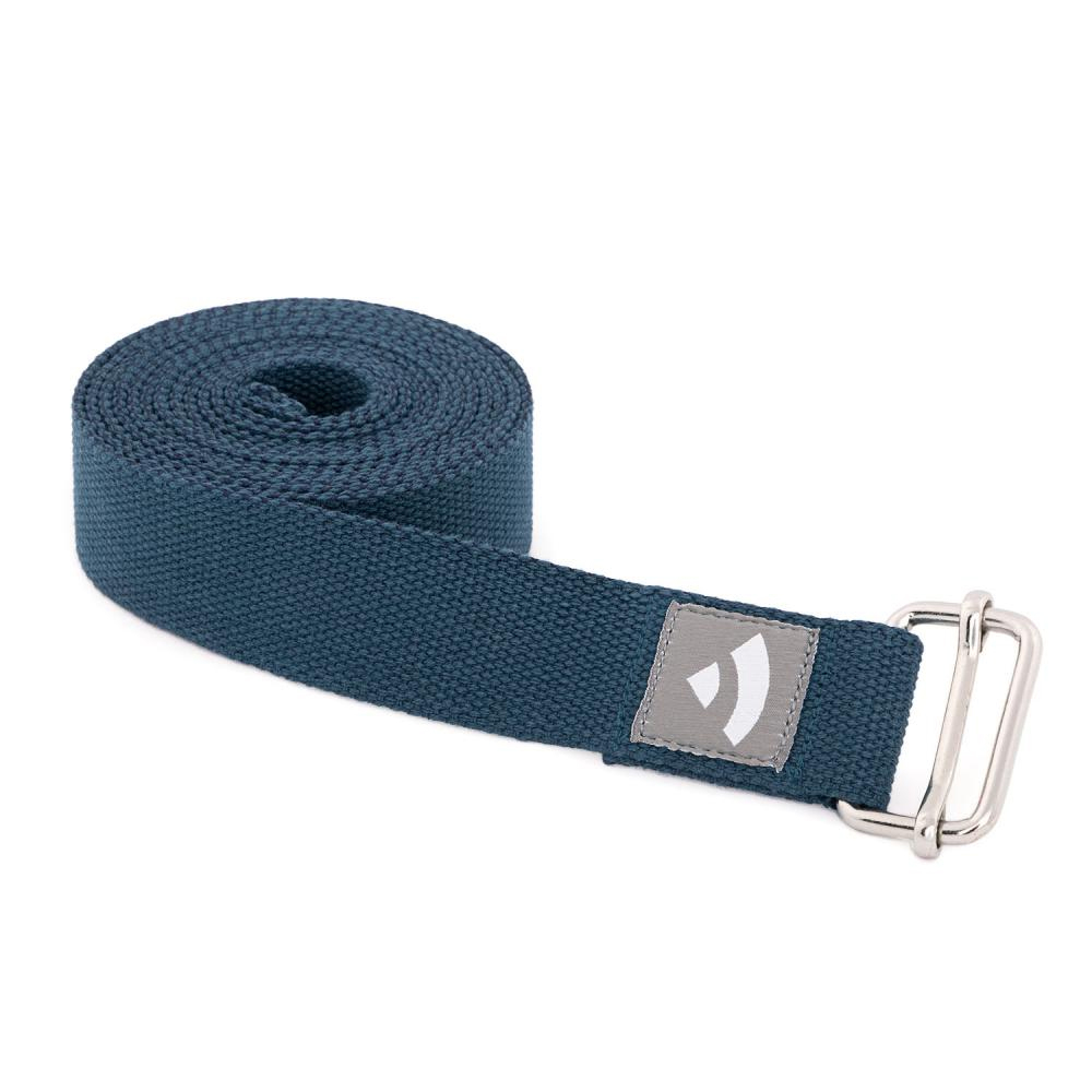 Yoga Bælte Asana Bomuld Metalspænde Navy
