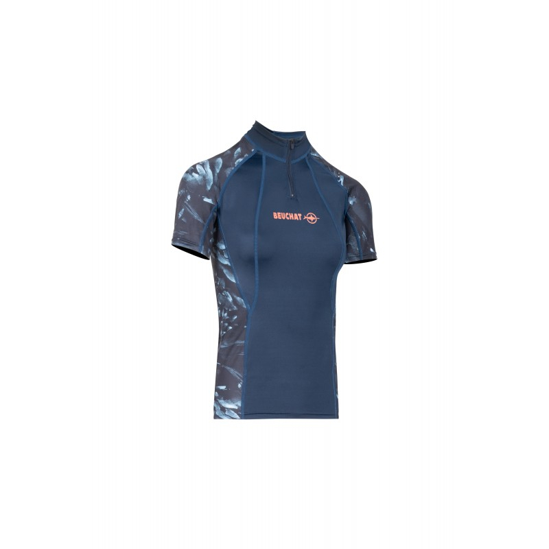 Beuchat Atoll Seaweed Kortærmet Rashguard Sort