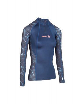 Beuchat Atoll Seaweed Langærmet Rashguard Dame   Mm Blå