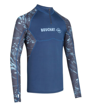 Beuchat Atoll Seaweed Langærmet Rashguard Herre   Mm Blå
