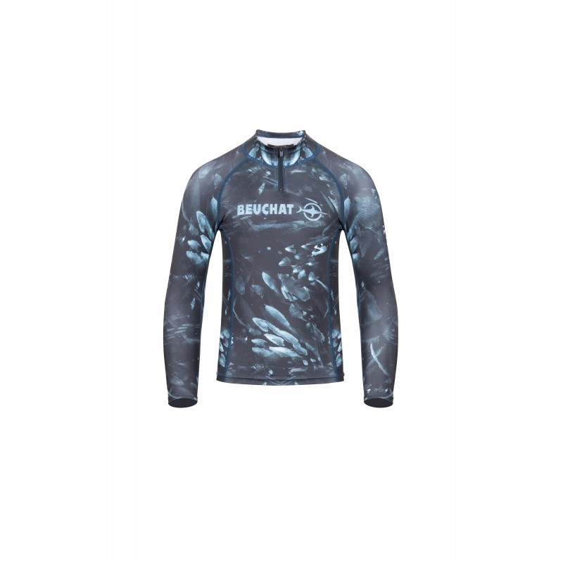 Beuchat Atoll Seaweed Langærmet Rashguard Junior   Mm Blå
