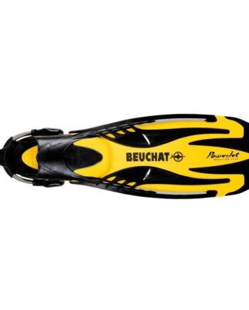 Beuchat Finner Powerjet With Spring Straps Gul Sort