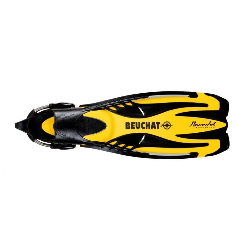 Beuchat Finner Powerjet With Spring Straps Gul Sort