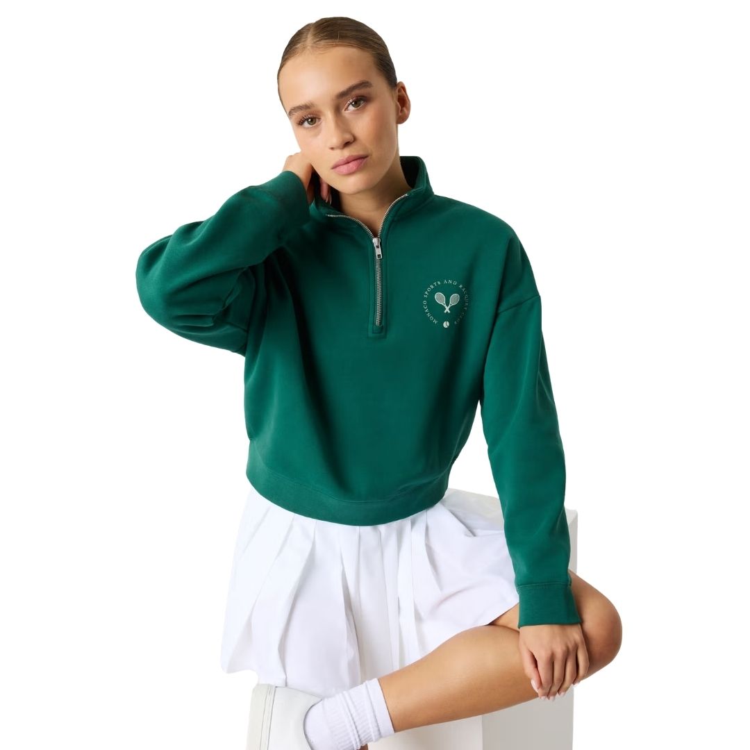 Björn Borg Half Zip Sweatshirt  Posy Green  Xs