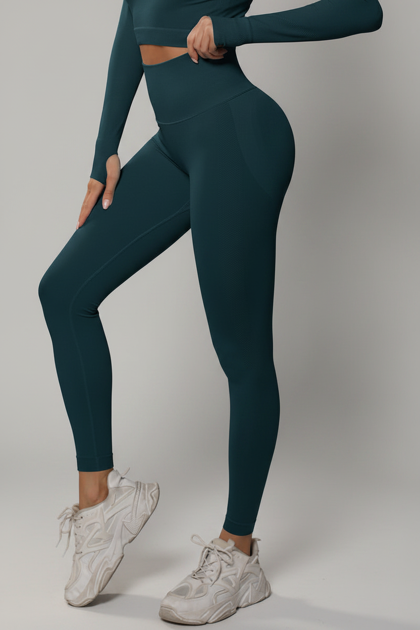 Bodycurve Scrunch Tights Bluegreen Small Bluegreen