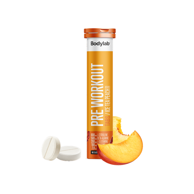 Bodylab Pre Workout Tabs  20 Stk  Ice Tea Peach