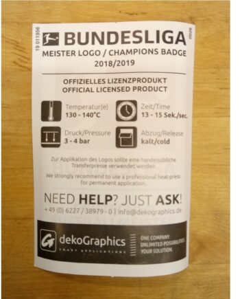 Bundesliga Meister 18 19 Sleeve Badge Players-player