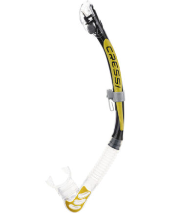 Cressi Alpha Ultra Dry Snorkel Klar   Sort   Gul