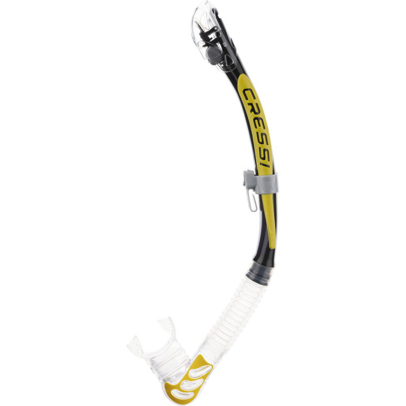 Cressi Alpha Ultra Dry Snorkel Klar   Sort   Gul