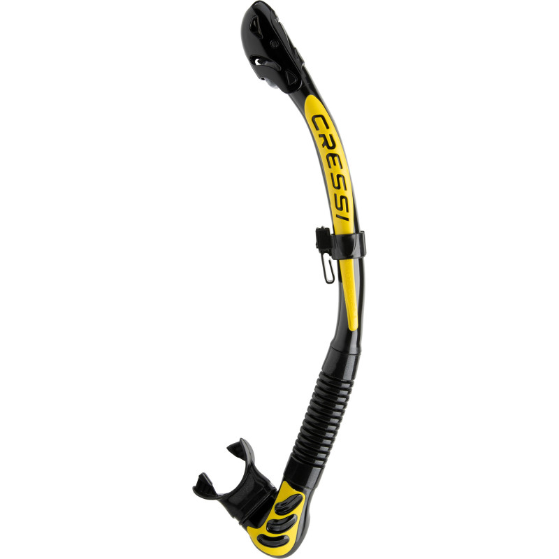 Cressi Alpha Ultra Dry Snorkel Sort   Gul