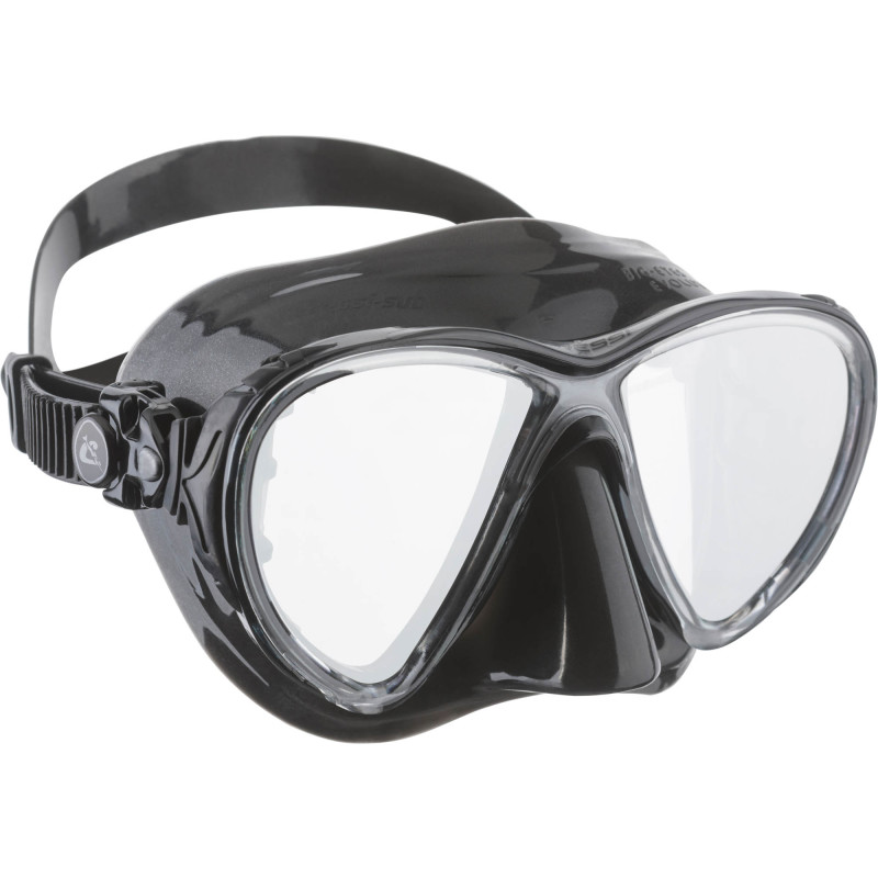 Cressi Big Eyes Evolution Dykkermaske Klar   Sort   Sort   Sølv Mirrored Lens