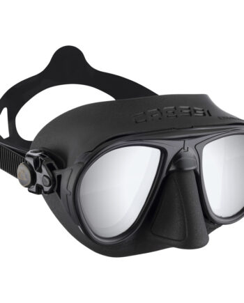 Cressi Calibro Dykkermaske Sort   Sort   Sølv Mirrored Lens