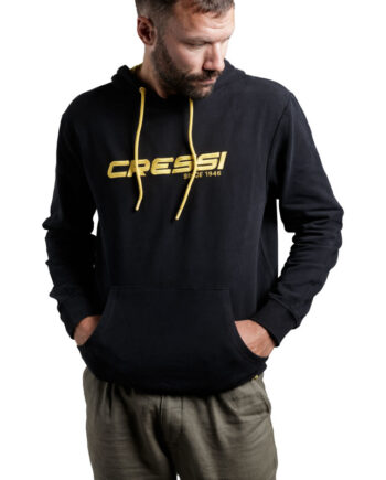 Cressi Cressi 1946 Hoodie Sort   Gul