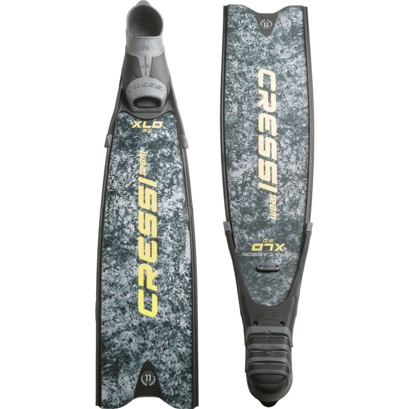 Cressi Gara Turbo Carbon Finner Camo Grå