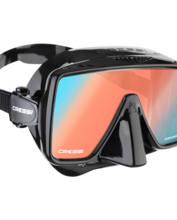 Cressi Sf1 Dykkermaske Sort   Blå   Orange Glas
