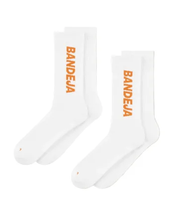 Cuera Bandeja Padel Strømper   -pak  Hvid Orange  36-40
