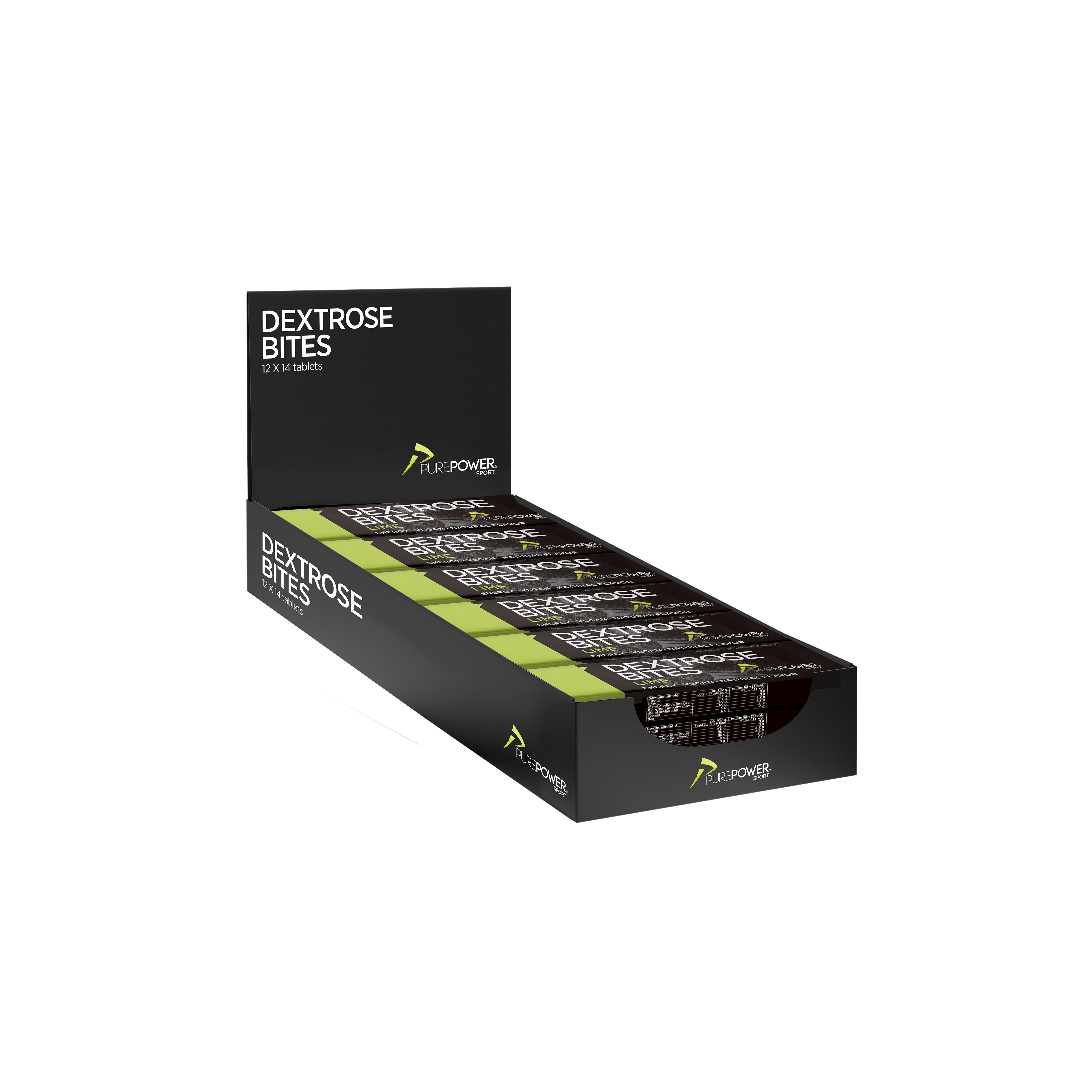 Dextrose Bites Lime 12   14 Stk