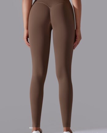 Enduranceflex Scrunch Tights  Mid Waist   Squat Proof  Coffee Small   Coffee
