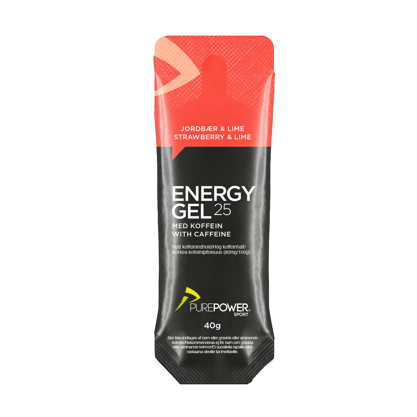 Energy Gel Koffein Jordbær Lime 40