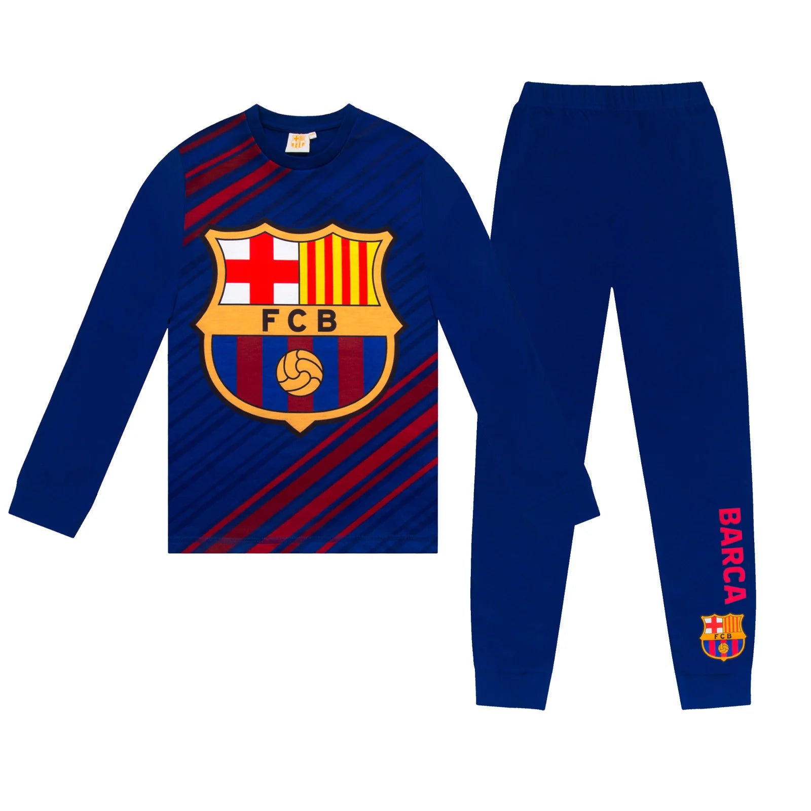 Fc Barcelona Drenge Langt Pyjamassæt Reflex Blue - år