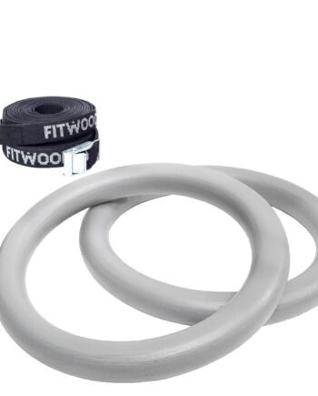Fitwood Ulpu Mini Gymnastikringe 28mm Grå Overflade   Sort Strop