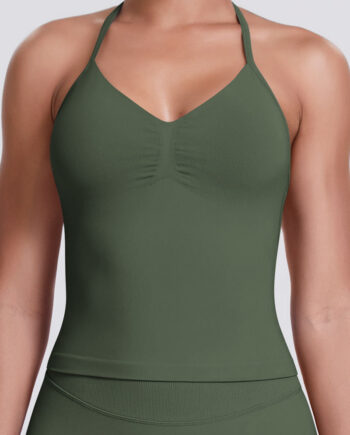 Flextone Halter Sports Top Olivegreen Small   Olivegreen