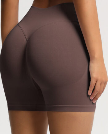 Flextone Scrunch Shorts  Mid Waist   Squat Proof  Brown Small   Brown