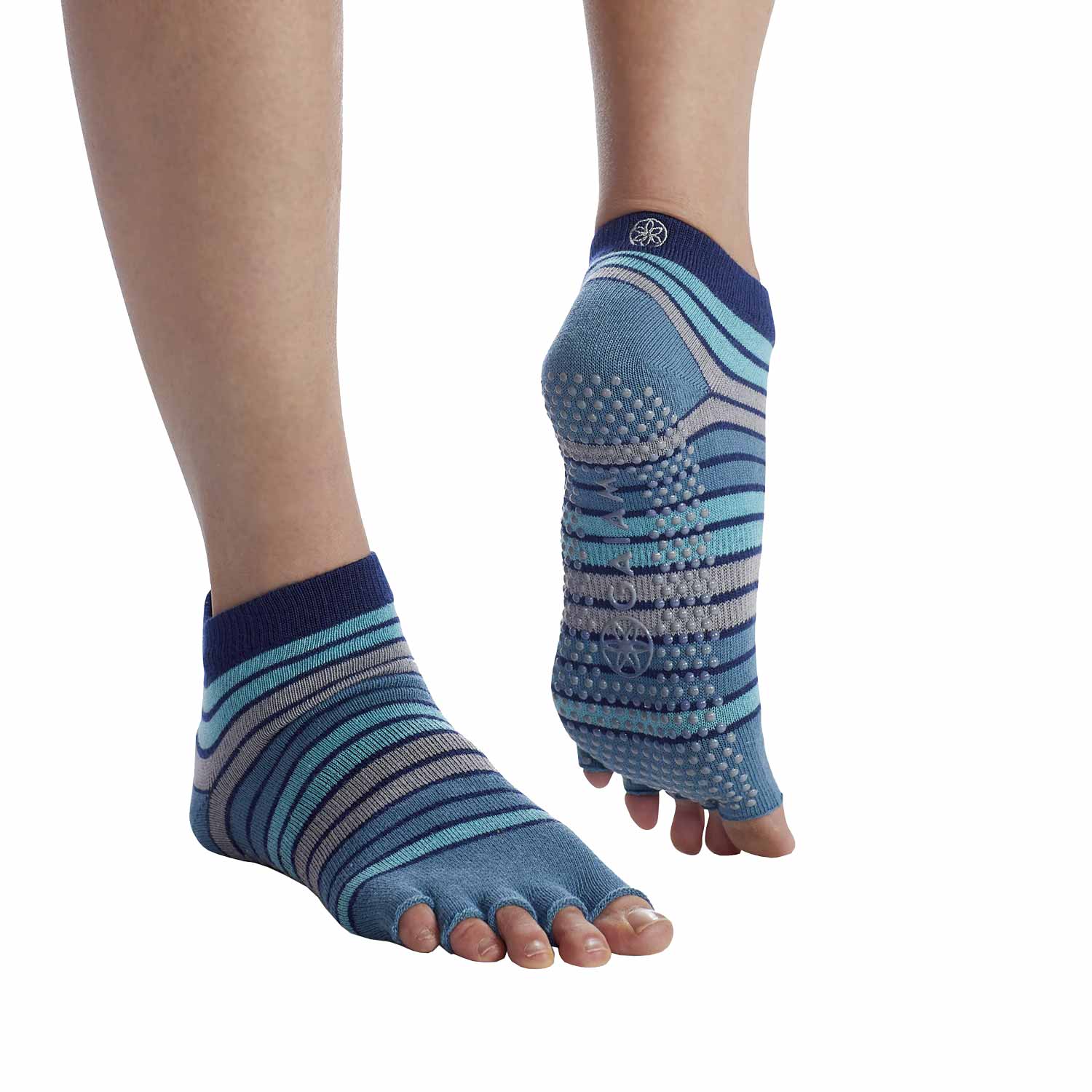 Gaiam Tåløse No-slip Yoga Strømper Skyline