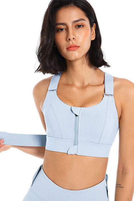 High Support Sports Bh Med Lynlås     Skyblue Medium   Skyblue
