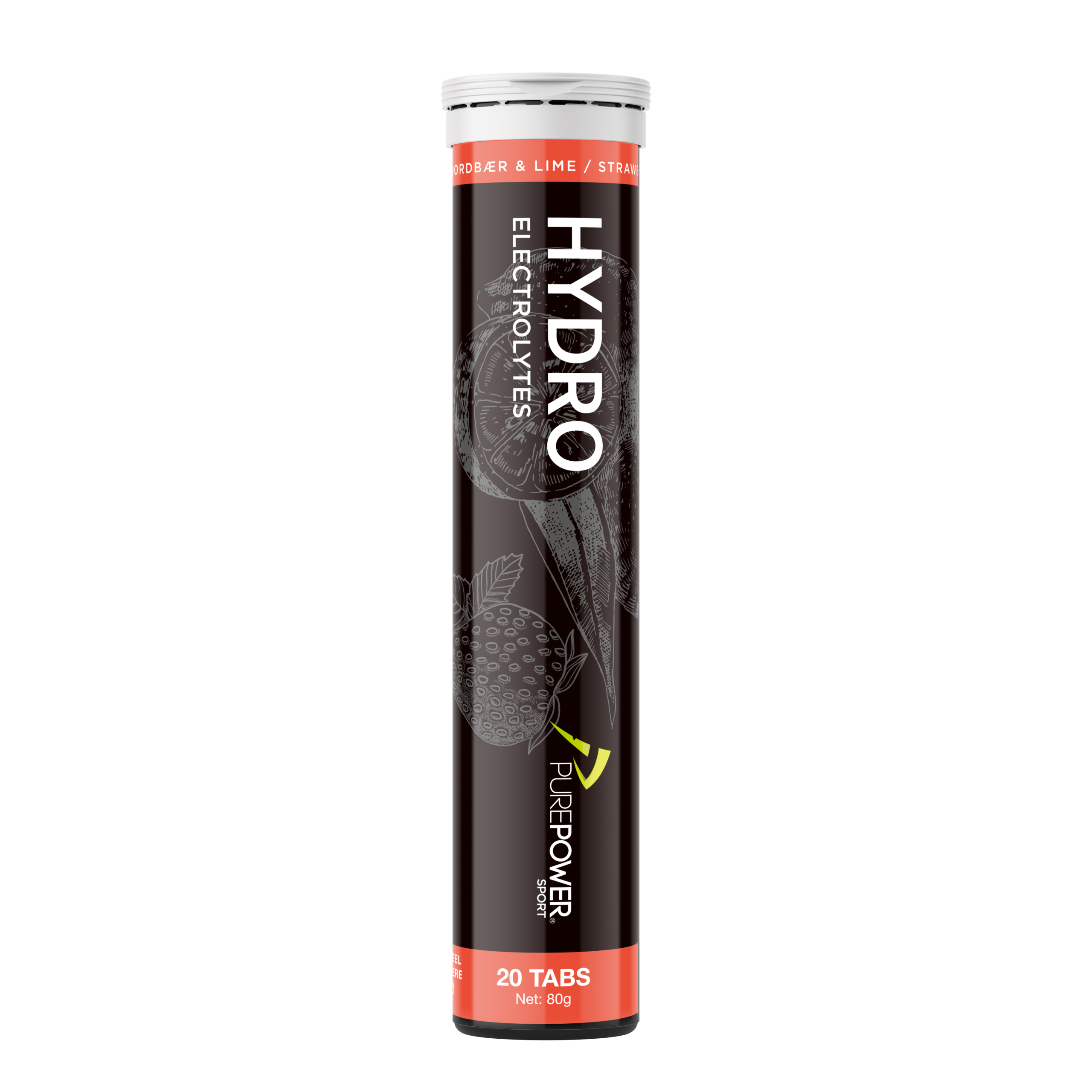 Hydro Jordbær Lime 20 Tabs