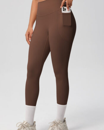 Lea Tights Med Lommer Brown Small   Brown