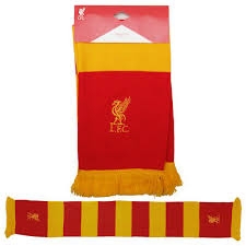 Liverpool Bar Scarf Red  Gold-one-size