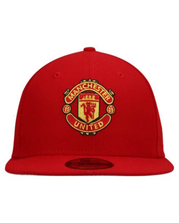 Manchester United New Era 9fifty Flat Peak Snapback Cap  Rød
