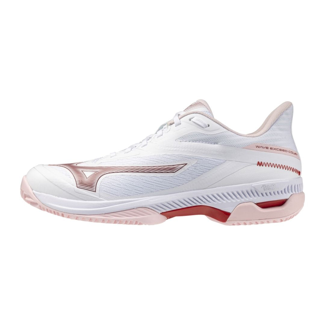 Mizuno Wave Exceed Court Cc Women  White Pinkesque Barbados Cherry  37