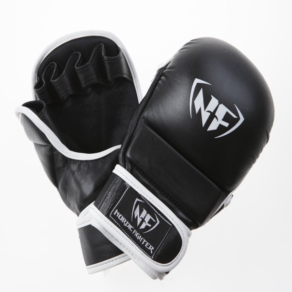 Nordic Fighter Mma Handsker Shooto Gloves Pro Black ægte Læder Medium