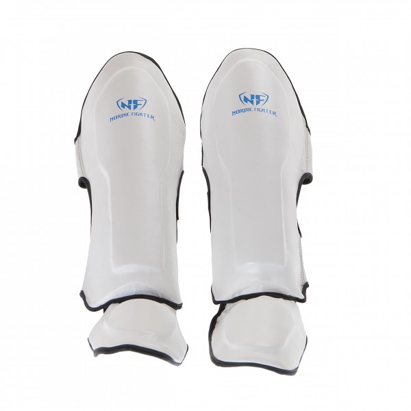 Nordic Fighter Shin Guards Instep Type   Benskinne Hvid Læder Small