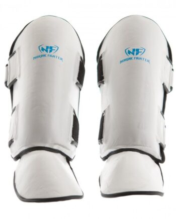 Nordic Fighter Shin Guards Instep Type   Benskinne Læder Hvid Medium