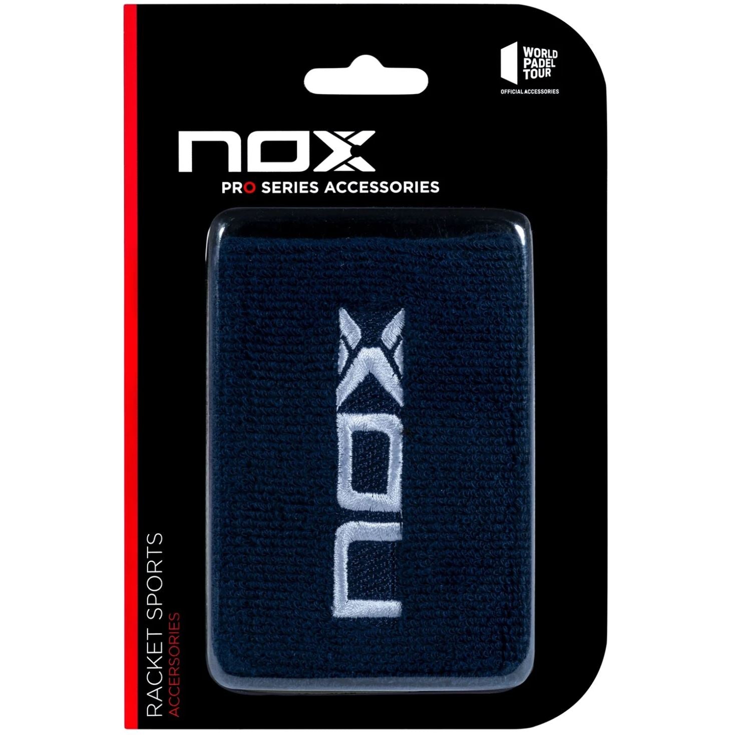 Nox Wristbands    Stk  Navy Med Hvidt Logo