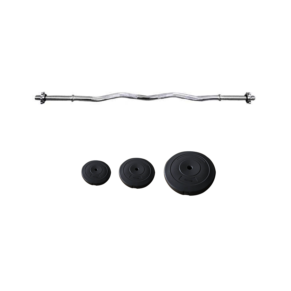 Odin Curl Vægtstang 120 Cm  30mm Inkl Vægtskiver  24 5kg
