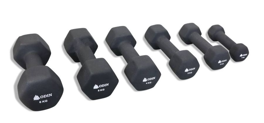 Odin Neopren Hex Håndvægte  -   Kg Pakketilbud  21 Kg