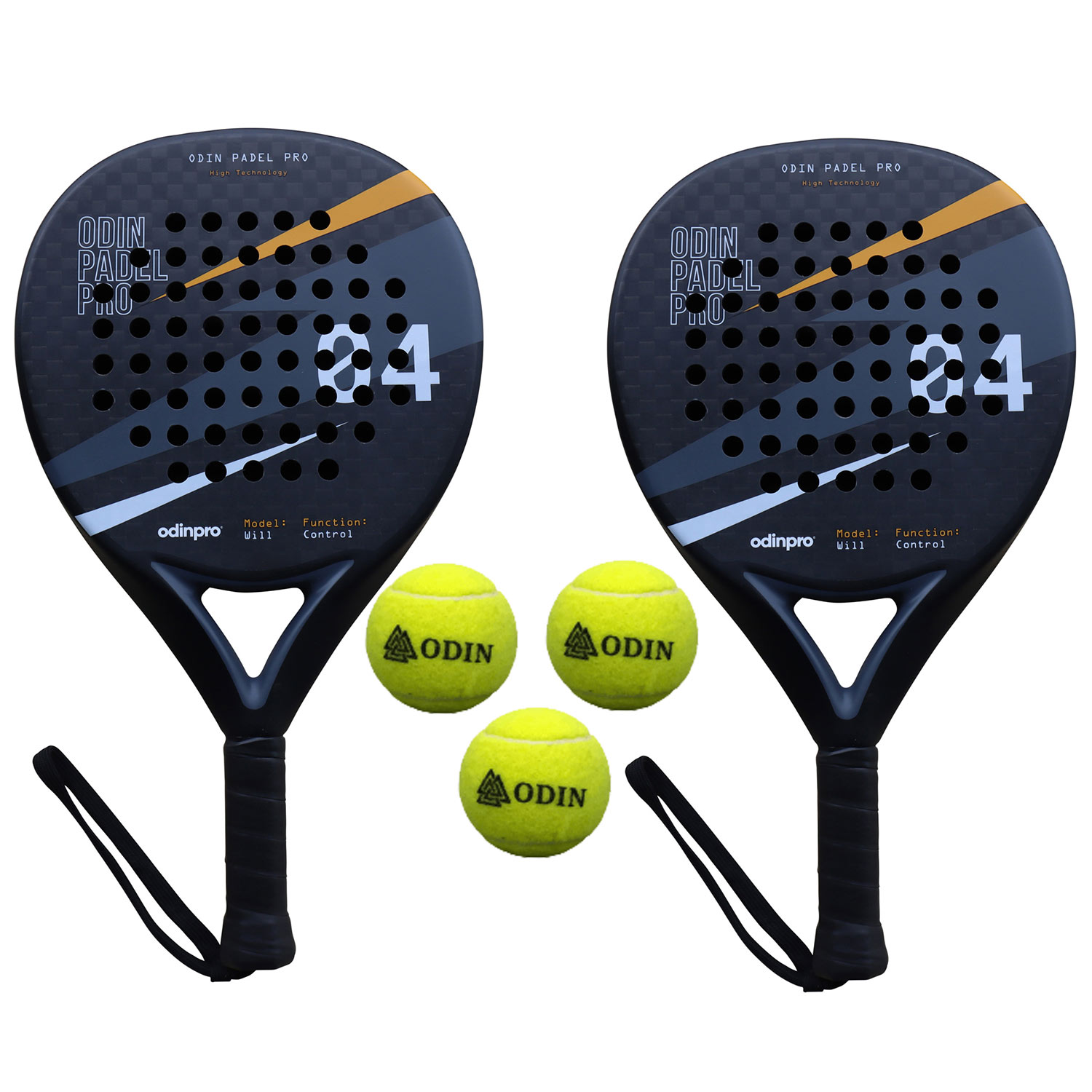 Odin Padel Pakketilbud  Odin Padel Will Control 12k Expert   Odin Padel Bolde   Stk