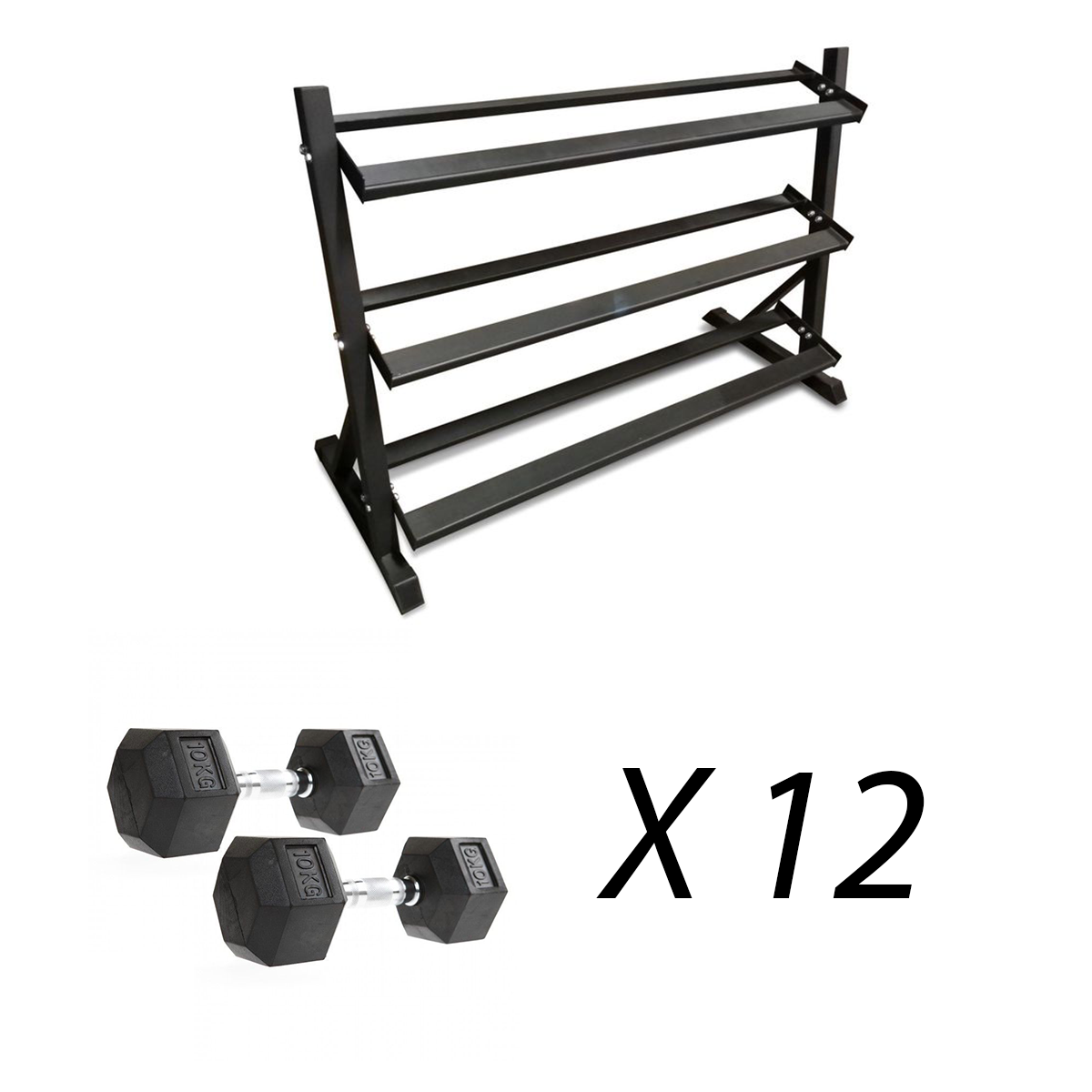 Odin Rack Bænk Til Hex Håndvægte Inkl Håndvægte  165kg