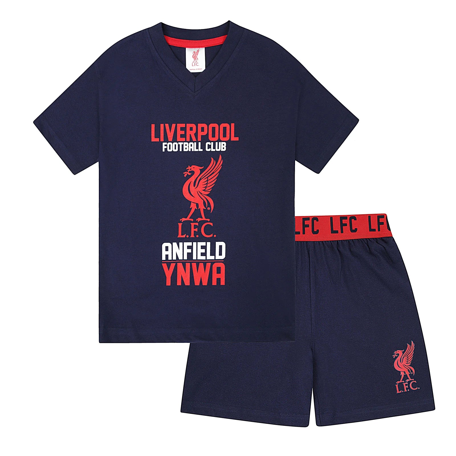 Officielle Liverpool Fc Pyjamaser Til Drenge  Kortærmet Sæt  -  år